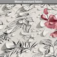 thumbnail image 5 of Floral Dog Crate Cover, Vintage Art Style Flower Sketches and Silhouettes on Plain Background, Easy to Use Pet Kennel Cover for Dogs, 35" x 23" x 27", Coconut and Dried Rose, by Ambesonne, 5 of 6