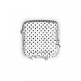 Black and White Ottoman Cover, Rhombus Mosaic, 2 Piece Slipcover Set ...