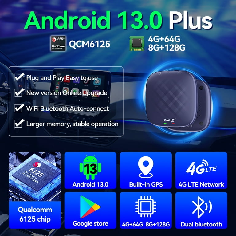 CarlinKit CarPlay Ai Box Ultra with Android 13.0 System 8+