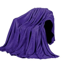 AUHomi Super Soft Fuzzy Fleece Throw Blanket for Couch Sofa 27.6" x 19.7", Decorative Solid Lightweight Velvet Blanket, Cozy Accent Shaggy Micro Plush Flannel Blankets for Bedroom Dorm, Deep Purple