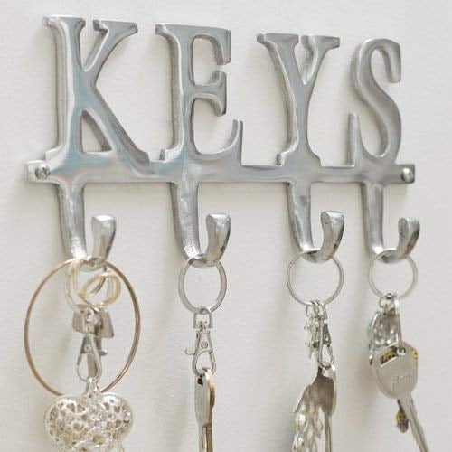 Metal Swordfish Hanging Decor-Coat-Keychain-Keys Holder with 5 Hooks ...