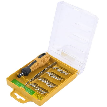 Yellow Black Grip Hex Screwdriver Slotted Torx Bits Set 32 in 1