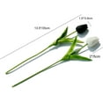 thumbnail image 2 of 20pcs White Flowers Artificial Tulip Silk Fake Flowers 13.5" for Mother's Day Easter Valentine’s Day Gifts in Bulk Home Kitchen Wedding Decorations, 2 of 5