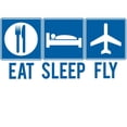 thumbnail image 3 of CafePress - Eat Sleep Fly - Men's Light Loose Fit Cotton Pajama Set, 3 of 7