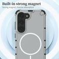 thumbnail image 6 of Magnetic Case for Samsung Galaxy S23 Plus, Compatible with Mag-Safe, Classic Hybrid Magnetic Phone Case, Military Grade Drop Protection, Scratch-Resistant Back Rugged Cover, Gray, 6 of 8