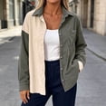 thumbnail image 5 of PFRNLFNo Boundaries Womens Corduroy Button Down Shirts Fall Loose Casual Long Sleeve Tops, 5 of 8