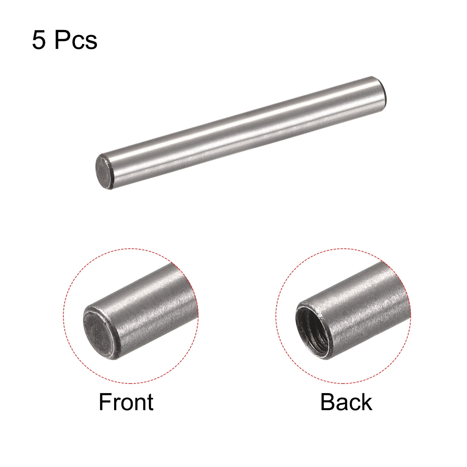 Industrial Dowels Uxcell M3 Internal Thread Dowel Pins - 5x12mm Carbon ...