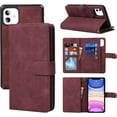 thumbnail image 4 of Wallet Case Compatible with iPhone 11 Detachable 2 in 1 Magnetic Case Case,[6 Card Slots] [Wrist Strap] [Stand Feature] Luxury Leather Cover Shockproof Slim Case for iPhone 11,6.1 inch Burgundy, 4 of 16