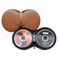 thumbnail image 4 of Portable CD DVD 20 Capacity Storage Case with Zipper Car Disc Box (Brown), 4 of 6