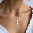 thumbnail image 3 of DanceeMangoos Lariat Star Necklace for Women: Dainty Silver/Gold Star Y Necklace for Women 14K Gold Plated Cubic Zirconia Star Pendant Necklace Pearl Drop Cute Jewelry for Women Trendy Prom, 3 of 7