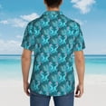 thumbnail image 6 of Xecao Seahorse print Hawaiian shirt - a stylish short-sleeve button-down for men, perfect for casual beach and tropical outings., 6 of 9