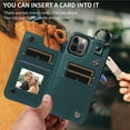 thumbnail image 4 of iPhone 12 PRO Case ,Card Slots Leather Wrist Strap Phone Cover for iPhone 12 PRO, 4 of 5