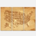 thumbnail image 2 of Design Art - Vintage United States Chalk Yellow Map, 2 of 3