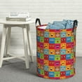 thumbnail image 3 of Laundry Basket, Cute Expression Waterproof Laundry Hamper With Padded Handles, Clothes Hamper For Laundry, Bedroom, Dorm, Towels, Laundry Bin Easy Storage, 3 of 8