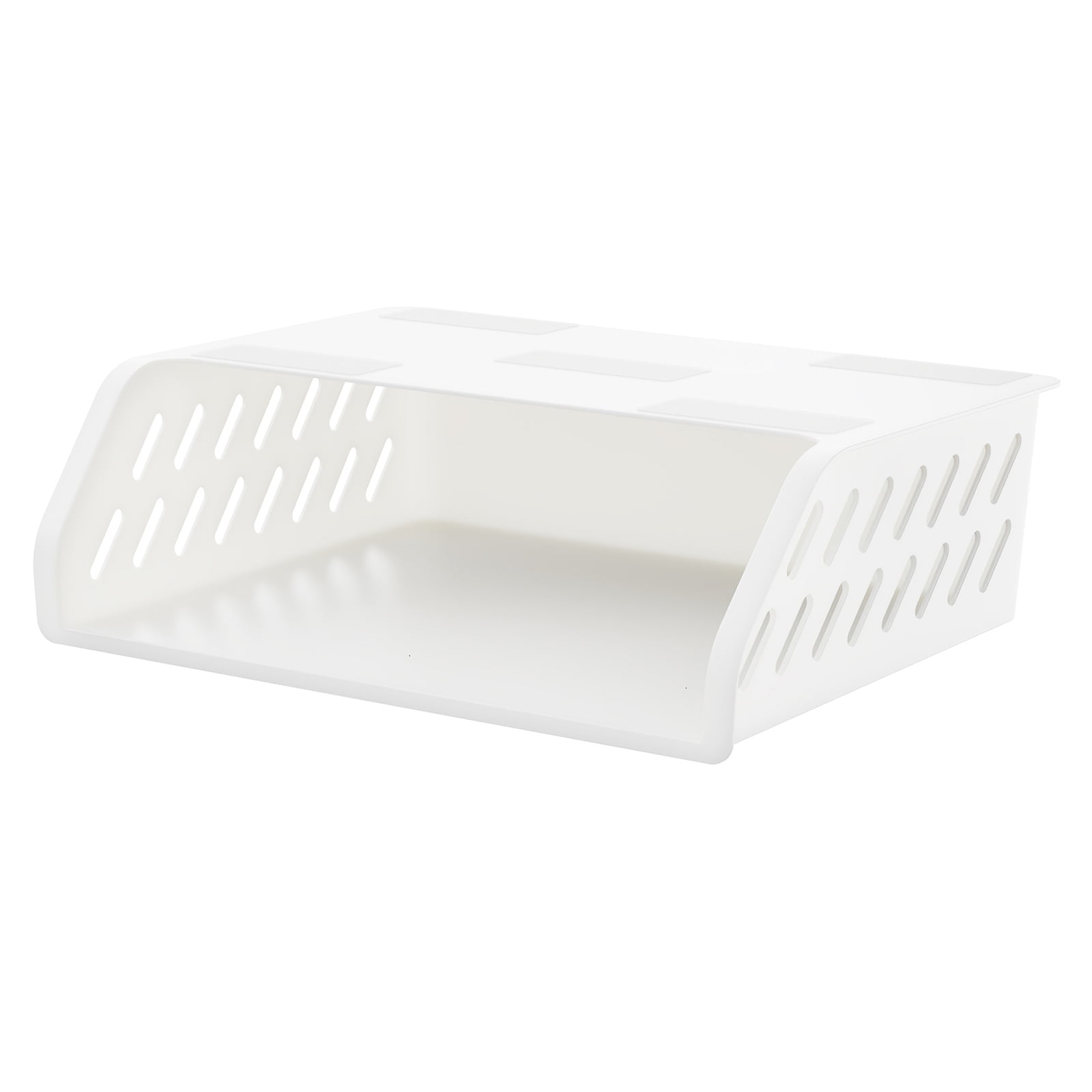 UnderTable Storage Box Plastic Adhesive with Stickers Storage Case Tray Desk Drawer Organizer