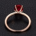 thumbnail image 4 of 1.75 Ct Red Ruby 8X6mm Oval Cut And Moissanite Diamond Engagement Ring In 10K Rose Gold For Women On Sale, 4 of 4
