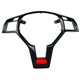 thumbnail image 1 of Cubierta embellecedora del marco del volante del coche Cubierta embellecedora del marco del volante del coche para (patrón de fibra de carbono+tapa roja), 1 of 5
