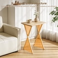 thumbnail image 5 of Set of 4 Foldable TV Tray Table, Solid Wood Construction, Space Saving Side Table for Small Space, Foldable Snack Table, 19" L x 14.5" W x 26" H, 5 of 11