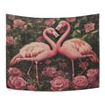 thumbnail image 3 of WOBOGO Ragged Pink Flamingos Tapestry 90×60in Home Living Room Bedroom Wall Hanging Ornaments, 3 of 10