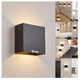 thumbnail image 2 of Lámpara De Pared Led De 12w Foco Flotante Moderno Negro+Calida Luz Amarilla, 2 of 4
