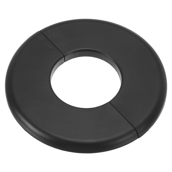 Wall Split Flange, ABS Self-Adhesive Escutcheon Plate for 44mm/1.7" Diameter, Water Pipe Cover for Kitchen Toilet Faucet Decoration, Black