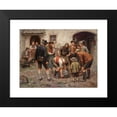 thumbnail image 2 of Franz von Defregger 24x19 Black Modern Framed Museum Art Print Titled - The Strength Sample (1898), 2 of 5