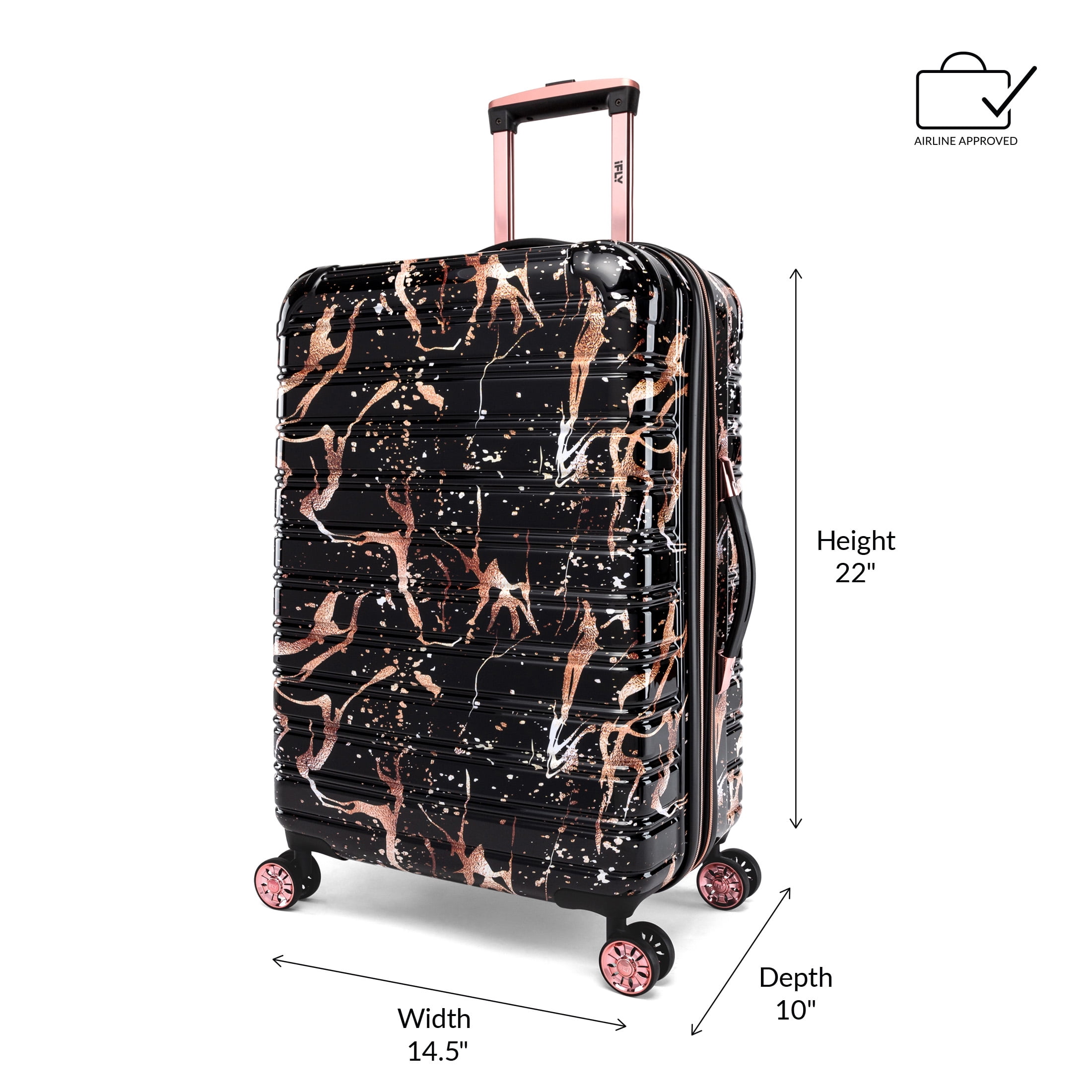 Black marble luggage cheap