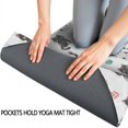 thumbnail image 3 of 74x26 Inch Yoga Towel, Sweat Absorbent Non-Slip Mat for Hot Yoga, Pilates & Fitness,Cat Floral Leaf White Pattern, 3 of 5