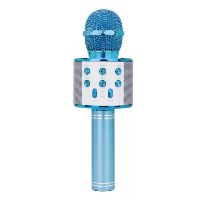 Micrófono Bluetooth inalámbrico de mano para teléfono inteligente, micrófono con altavoz para cantar en casa, KTV, fiesta al aire libre, azul Inevent EL2210-02B