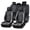 Gray & Black, variant on FLORICH Full Set Car Seat Covers, Waterproof Faux Leather Seat Protectors, Comfortable Auto Interior Cushions Fit for Most Cars SUV Trucks, Black & Gray