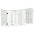 thumbnail image 1 of PawHut Wooden Pet Fence with Support Feet White, 1 of 9