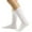 White, variant on WREESH Women Fashion Long Socks Running Socks Solid Color Warm Stockings From The 1980S To 1990S, Super Long Tight Knit Pile Socks Dark Blue