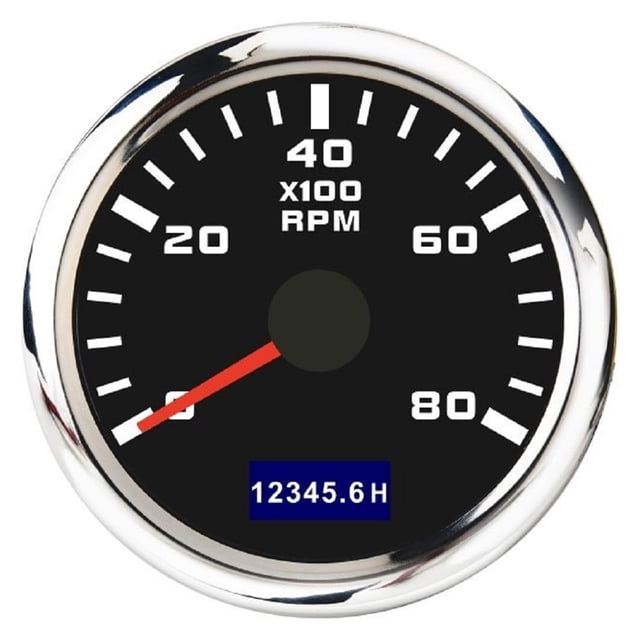 52mm Tachometer 3000/4000/6000/7000/8000RPM Boat Tacho Gauge Red Backlight Marine Tacho Meter With LCD Hourmeter Tacho Sensor