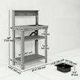thumbnail image 3 of Outsunny Potting Benches for Outside with Faucet, Removable Sink, Shelves, 3 of 10