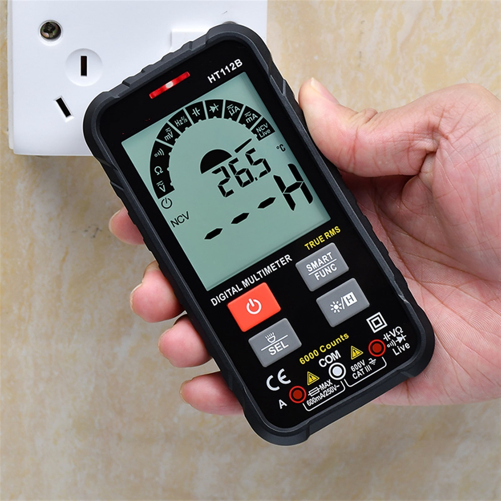 Smart Portable Digital Multimeters Amp Ohm Hz Capacitance Battery Tester Voltmeter Auto Range Voltage Current Tester ,Fast and Accurate Precise