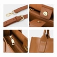 thumbnail image 3 of Genuine Leather Cowhide Tote Bag, Women's Smooth Leather Shoulder Crossbody Purse, 3 of 7