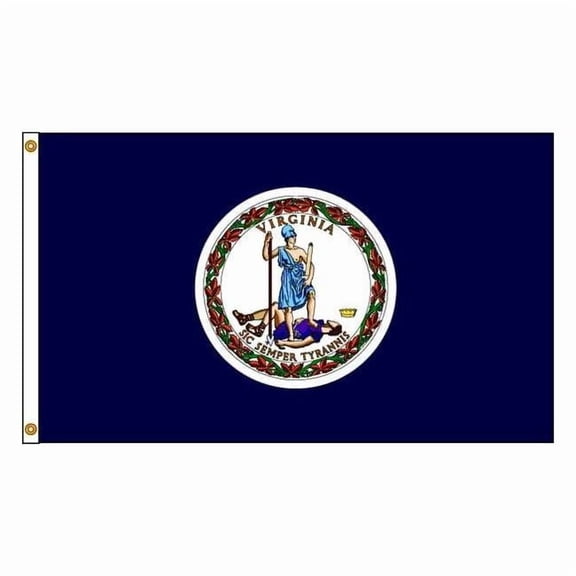 Annin Flagmakers Virginia Flag,5x8 Ft,Nylon 145680