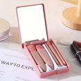 thumbnail image 4 of 5-Pack Mini Travel Portable Box Makeup Brush Set - Essential Brushes for Flawless Makeup Application - Includes Mirror, Loose Powder, Foundation, Eye Shadow, and Lip Blending Brushes for On-The-Go Bea, 4 of 5