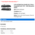 thumbnail image 2 of Left and Right Door Handle Set 2 Piece - Compatible with 1999 - 2003 Mitsubishi Galant 2000 2001 2002, 2 of 2
