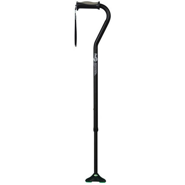 Hugo QuadPod Offset Cane with Ultra Stable Cane Tip, Ebony Walmart