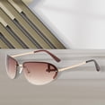 thumbnail image 4 of Gafas de sol de moda Marco de metal ligero Protección solar Gafas de sol unisex para Marrón jinwen Gafas de sol, 4 of 8