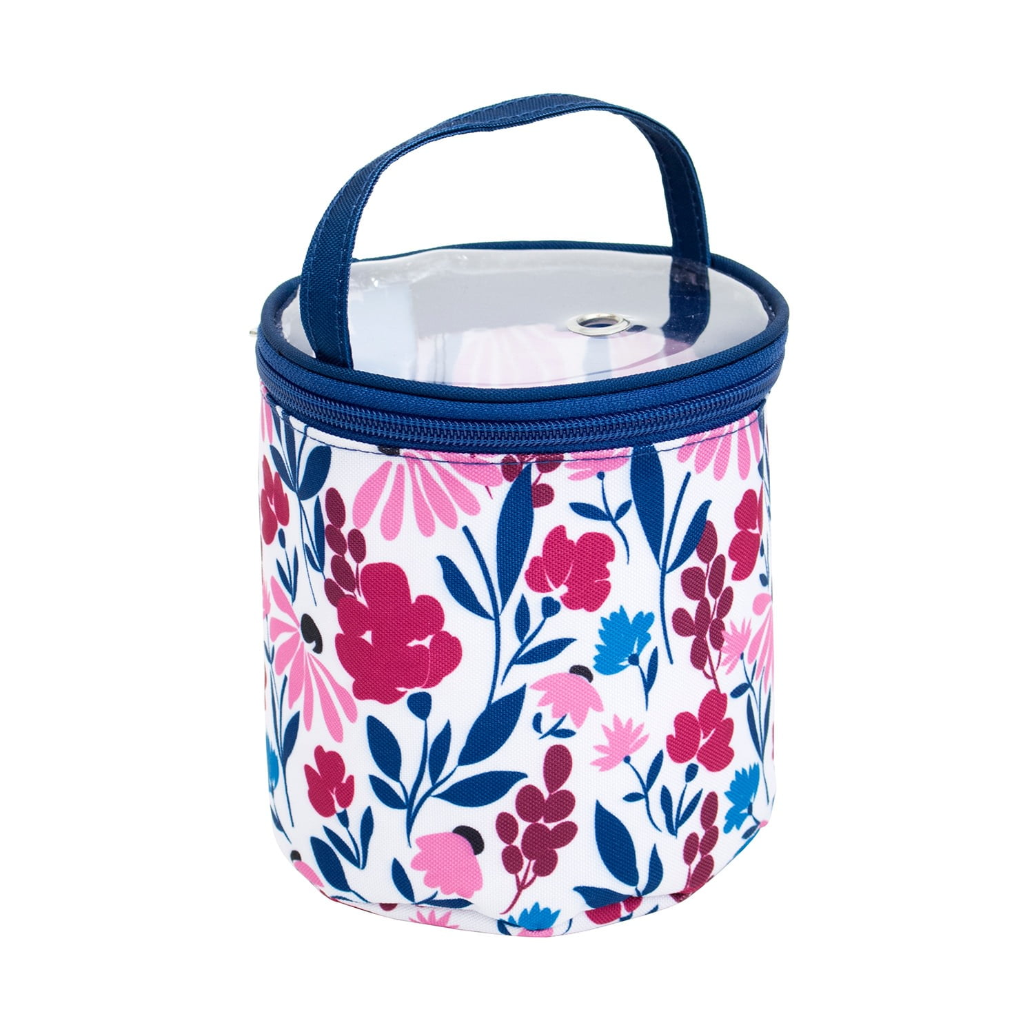 Single Skein Yarn Caddy, Blue & Pink Floral, 2018 Everything Mary Originals