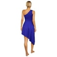 thumbnail image 3 of MSemis Women's One Shoulder Lace Lyrical Worship Praise Dance Costume Blue L, 3 of 6