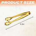 thumbnail image 3 of FACEGA Metal Tongs,Cut-Out Claw 304 Stainless Steel Stainless Steel Tongs,U Pattern Holder 5.5" Tongs for Cooking,For Pick Up, Sugar Cubes, Milk Balls,Gold, 3 of 7