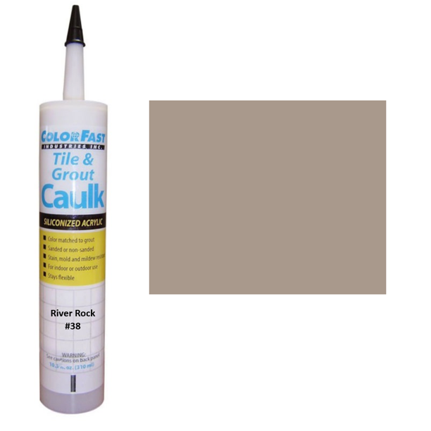 Colorfast Latex Colored Caulk Laticrete Caulk Color Line River Rock