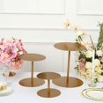 thumbnail image 5 of Efavormart Set of 3 | Gold Heavy Duty Metal Round Pedestal Cake Stands, Cupcake Dessert Display Props - 8",10",12", 5 of 11