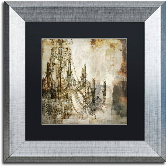 Trademark Fine Art "Lumi?res I" Canvas Art by Color Bakery Black Matte, Silver Frame