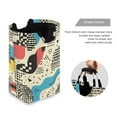 thumbnail image 3 of Yayeee Freestanding Laundry Hamper with Handle Collapsible Large Storage Basket for Clothes, Blue Retro Print, 3 of 7