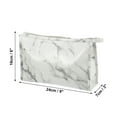 thumbnail image 2 of Unique Bargains Makeup Bag Marble Cosmetic Travel Bag Make Up Brush Organizer Bag Storage for Women White Gray 9"x3"x6", 2 of 7