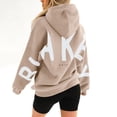 thumbnail image 4 of Fashiona Sudadera con capucha y estampado de letras para mujer, 4 of 4